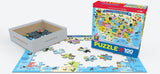 Map of the United States of America 100 Piece Jigsaw Puzzle by Eurographics - SMART KIDS Collection