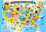 Map of the United States of America 100 Piece Jigsaw Puzzle by Eurographics - SMART KIDS Collection