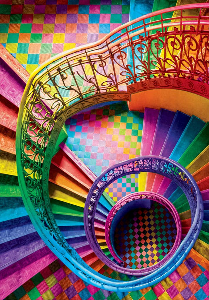 Color Boom - Stairs, 500 Piece Puzzle by Clementon