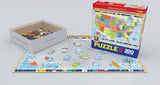 Map of the US 200 Piece Educational Puzzle by Eurographics - SMART KIDS Collection