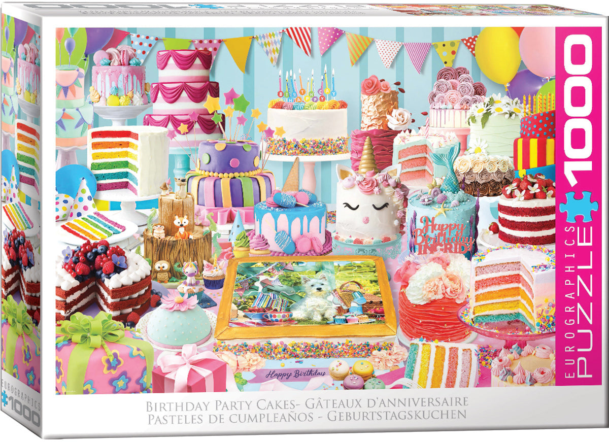 Birthday Cake Party 1000 Piece Jigsaw Puzzle by Eurographics - Sweet & Vibrant