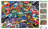 Image of the finished Patches of the National Parks puzzle displayed, highlighting the colorful and detailed patches