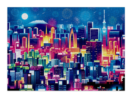 Cloudberries Tokyo puzzle showcasing a vibrant skyline of Japan's capital