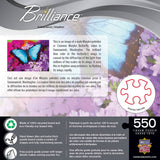 Brilliance - Iridescence 550 Piece Puzzle by MasterPieces | Stunning Blue Butterfly Jigsaw Puzzle