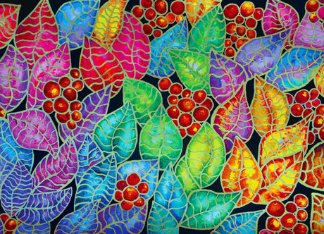 1000 piece MintyFizz puzzle with vibrant leaves and berries