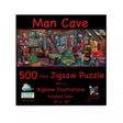 Man Cave 500 Piece Puzzle by SunsOut featuring retro items and decor