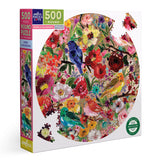 Birds and Blossoms 500 Piece Round Puzzle by eeBoo