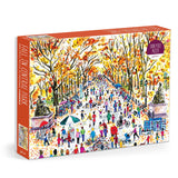 Michael Storrings Fall in Central Park puzzle by Galison featuring vibrant autumn trees in Central Park