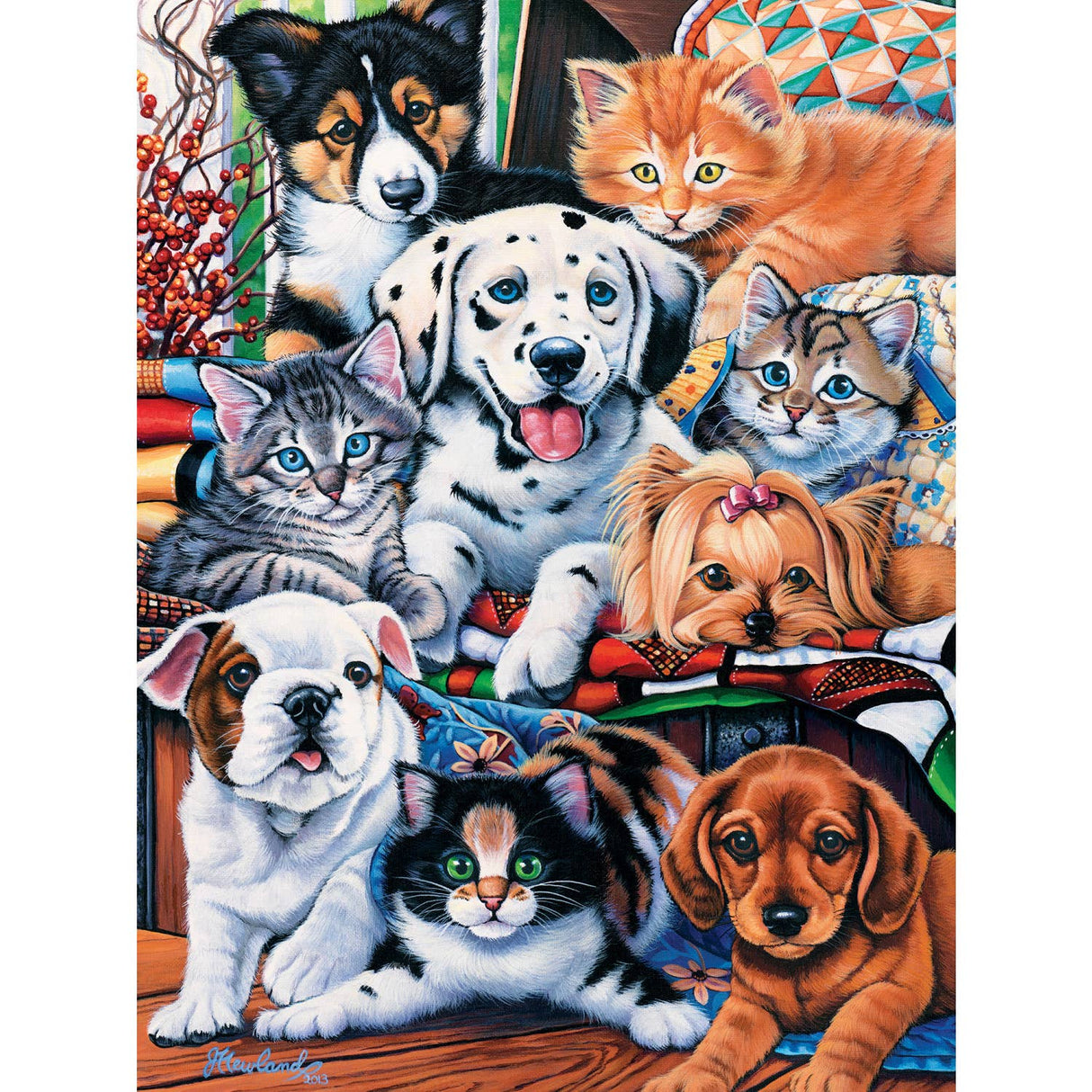 Playful Paws - Hide and Seek 300 Piece EZ Grip Puzzle by MasterPieces