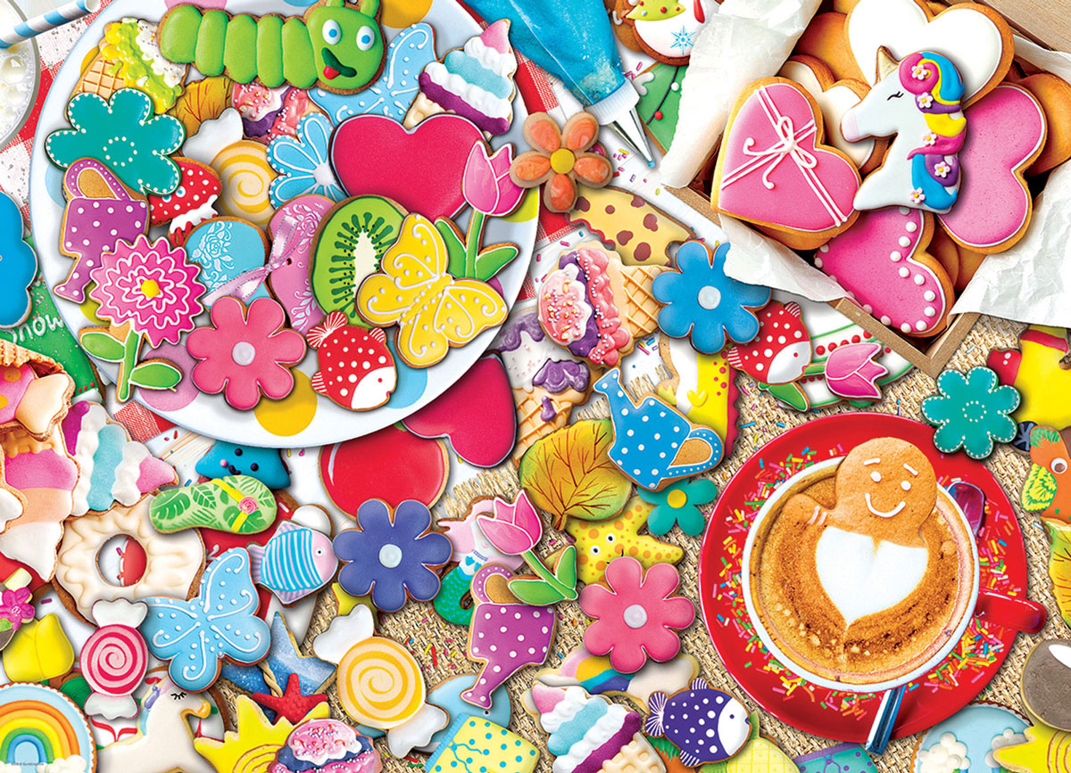 Colorful cookie-themed 1000-piece jigsaw puzzle