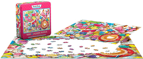 Completed Cookie Party 1000-piece puzzle showcasing assorted cookies