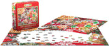 Completed Christmas Table 1000-piece puzzle showcasing holiday treats