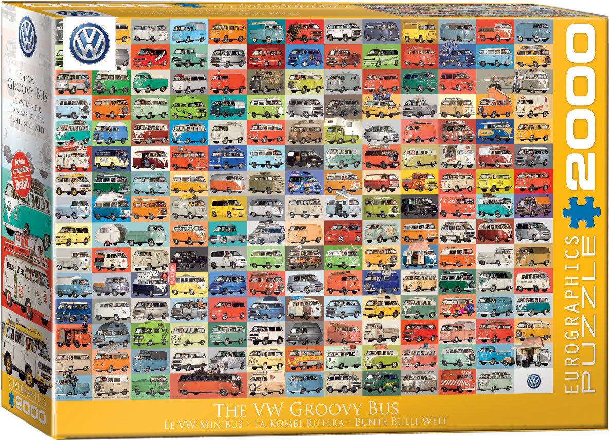 The VW Groovy Bus 2000 Piece Puzzle by Eurographics