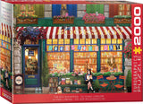 EuroGraphics The Old Bookstore 2000-piece jigsaw puzzle pieces in box