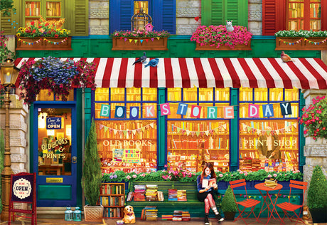 EuroGraphics The Old Bookstore jigsaw puzzle with intricate bookstore details