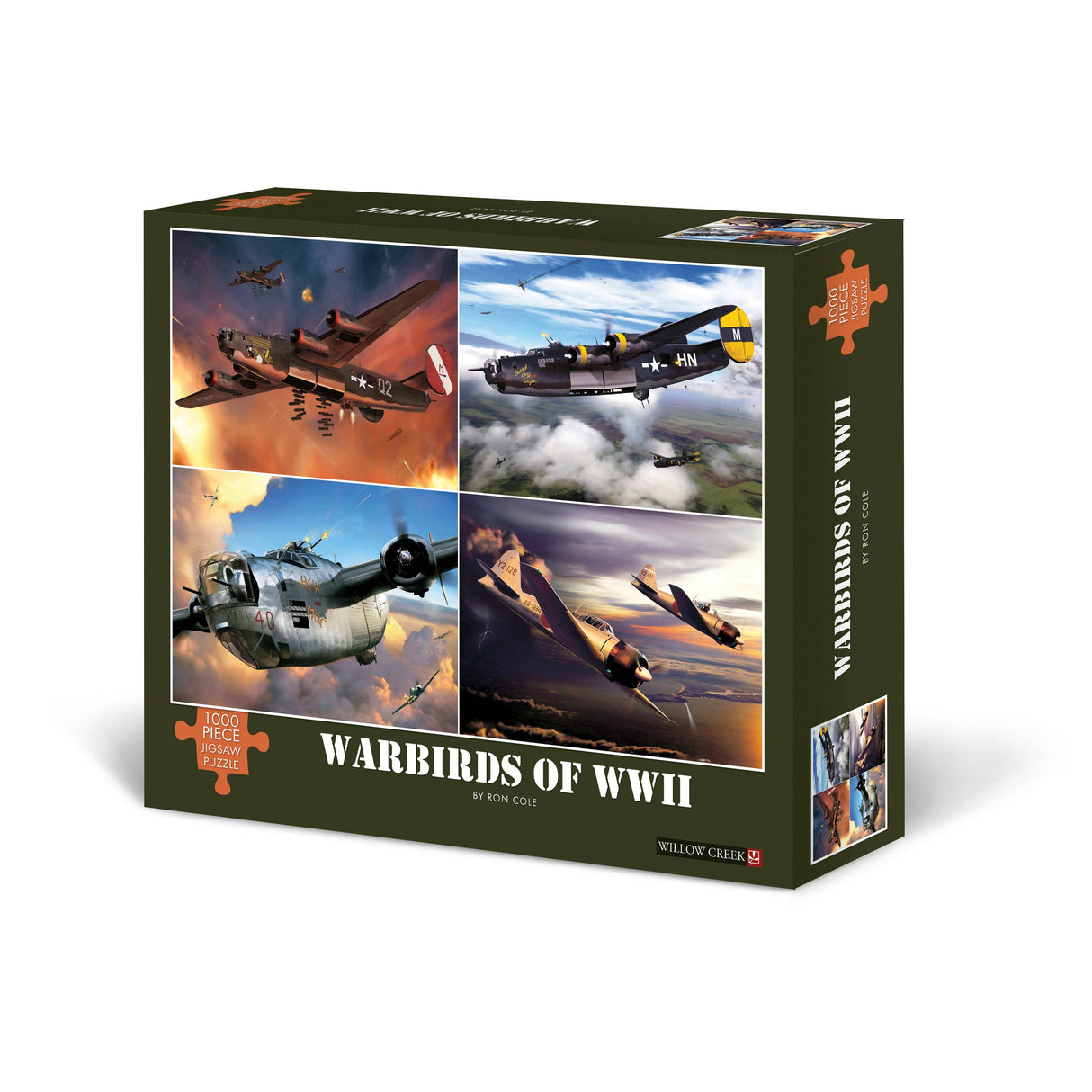 Warbirds of WWII 1000 piece puzzle featuring iconic WWII fighter planes