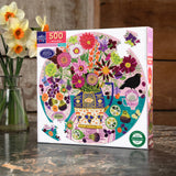 Fruits & Flowers Still Life 500 Piece Round Puzzle  by eeBoo