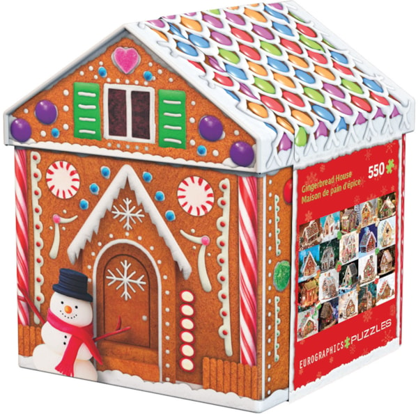 Gingerbread House Tin 550 Piece Jigsaw Puzzle by Eurographics - Festive & Collectible