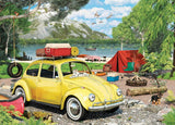 VW Beetle Camping Shaped Tin 550-Piece Puzzle by Eurographics