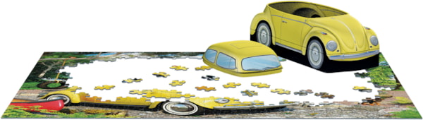 VW Beetle Camping Shaped Tin 550-Piece Puzzle by Eurographics