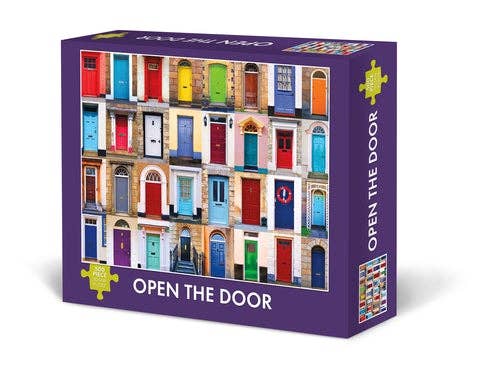 colorful 1000 piece puzzle. jigsaw puzzle of colorful doors by willow creek