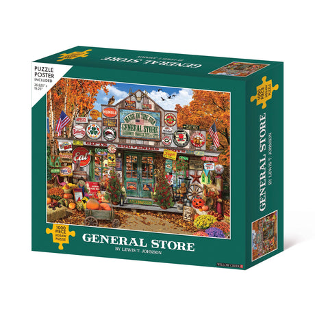 General Store 1000 piece jigsaw puzzle featuring nostalgic small-town scene