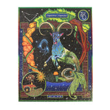 Capricorn zodiac sign 500 piece jigsaw puzzle with vibrant astrology art by JaCaRou