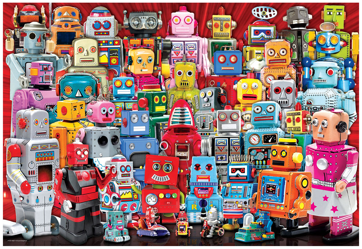 Robots Lunch Bag 100 Piece Jigsaw Puzzle by Eurographics - SMART KIDS Collection