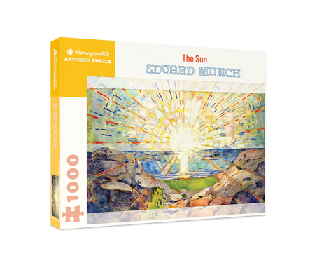 The Sun 1000 piece puzzle by Pomegranate - vibrant sunrise scene by Edvard Munch