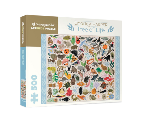 Tree of Life 500 piece puzzle by Pomegranate and artist, Charley Harper - diverse plants and animals by Charley Harper