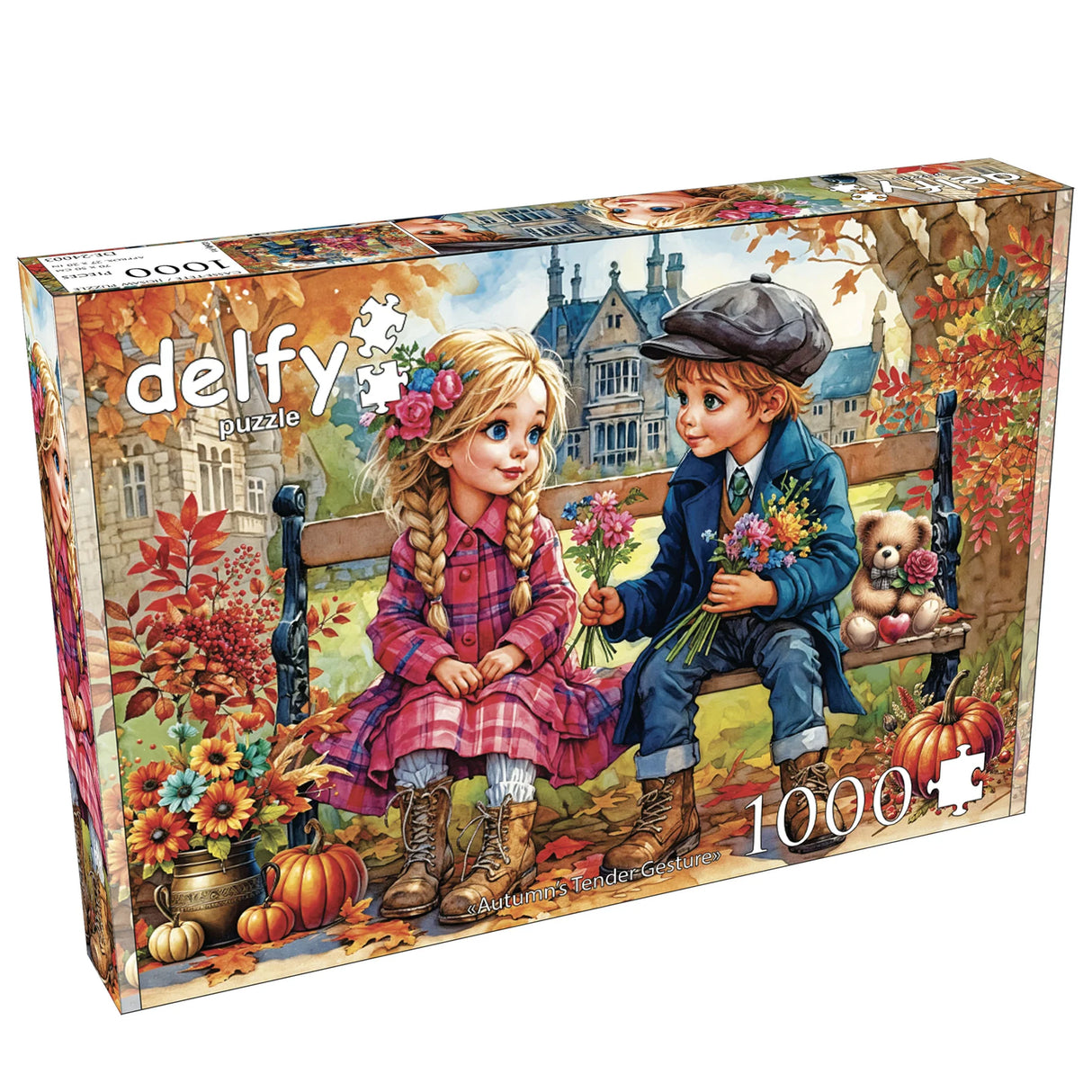 Autumn's Tender Gesture 1000-piece puzzle box by Delfy