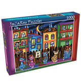 Cats Night Out 1000 Piece Jigsaw Puzzle by JaCaRou