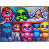 Completed Cool Monsters puzzle from Delfy with colorful monsters