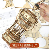 210-piece DIY 3D Lantern Model Kit by Robotime Rokr. Wooden music box toy for children and adults. Easy assembly.
