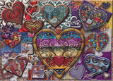 JaCaRou puzzle featuring intricate heart-themed artwork by Anie Maltais a vibrant colorful jigsaw puzzle