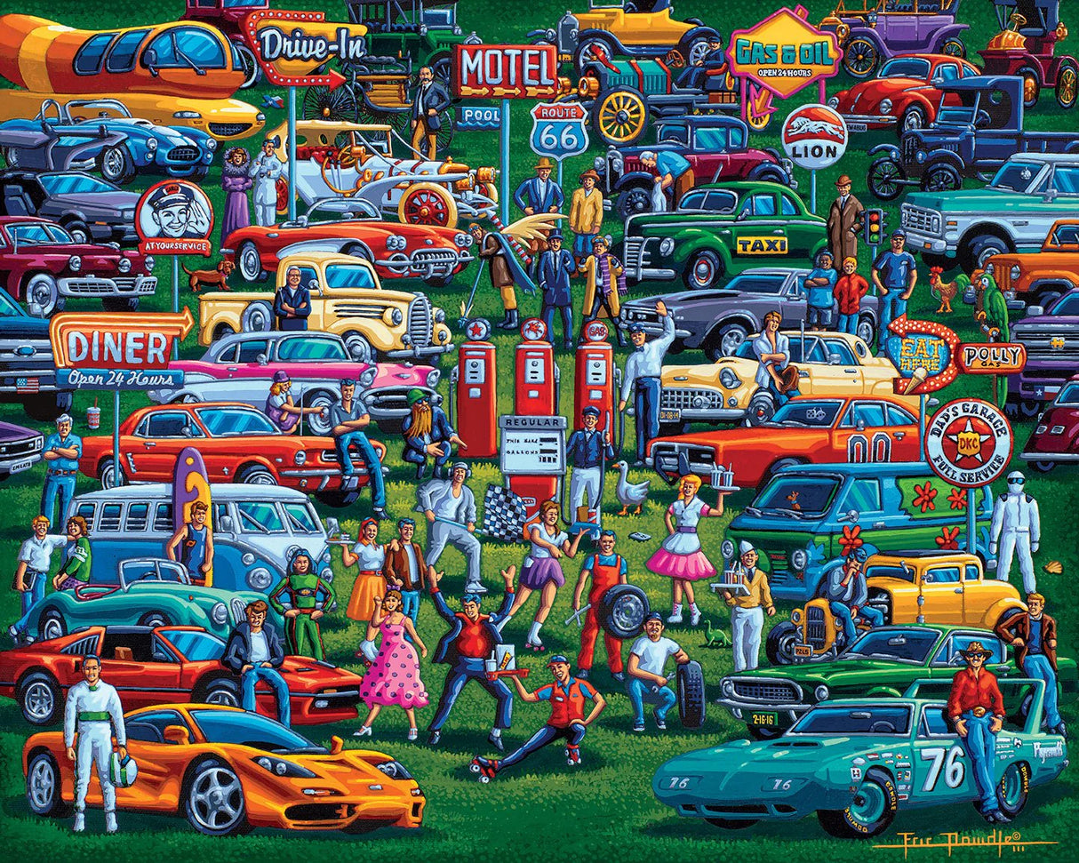 History of Cars 500 Piece Puzzle by Dowdle