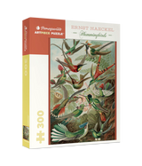 Hummingbirds 300-piece jigsaw puzzle by Pomegranate - detailed illustration by Ernst Haeckel