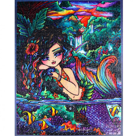 JaCaRou Maui Mermaid puzzle with colorful mermaid and tropical background