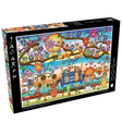 Box for Meowsical Concert jigsaw puzzle featuring colorful owls and cats.