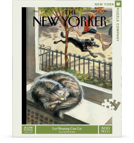 Let Sleeping Cats Lie 500 Piece Jigsaw Puzzle by New York Puzzle Company