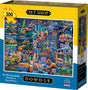 Pet Shop puzzle featuring playful puppies, kittens, parrots, and reptiles by Dowdle