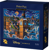 Peter Pan Learning to Fly 500 piece puzzle box featuring Peter Pan and the Darling children by Disney and Dowdle