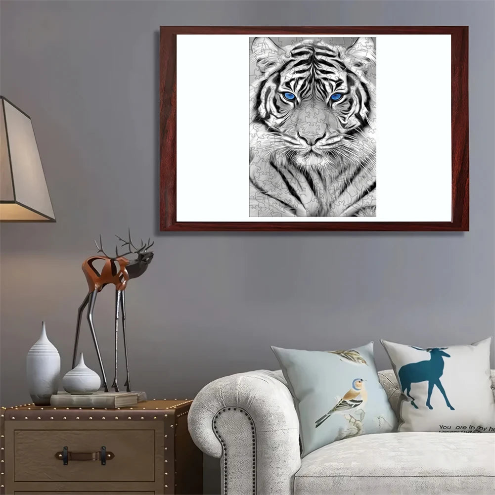 Tiger Wooden Jigsaw Puzzle - 3 Sizes to Choose From