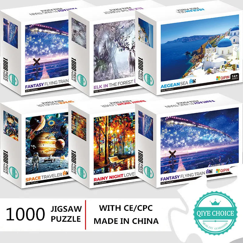 1000 Piece Jigsaw Puzzls for Adults - Starry Night, Space, and More