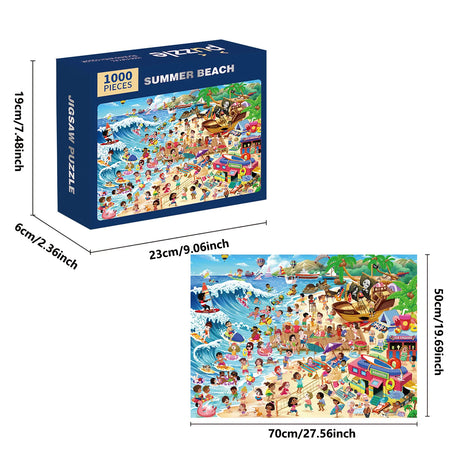 Summer Beach - 1000 Pieces Jigsaw Puzzle