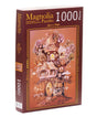 Sweets Factory puzzle by magnolia featuring a magical treehouse bakery with desserts and miniature chefs in warm, earthy tones.