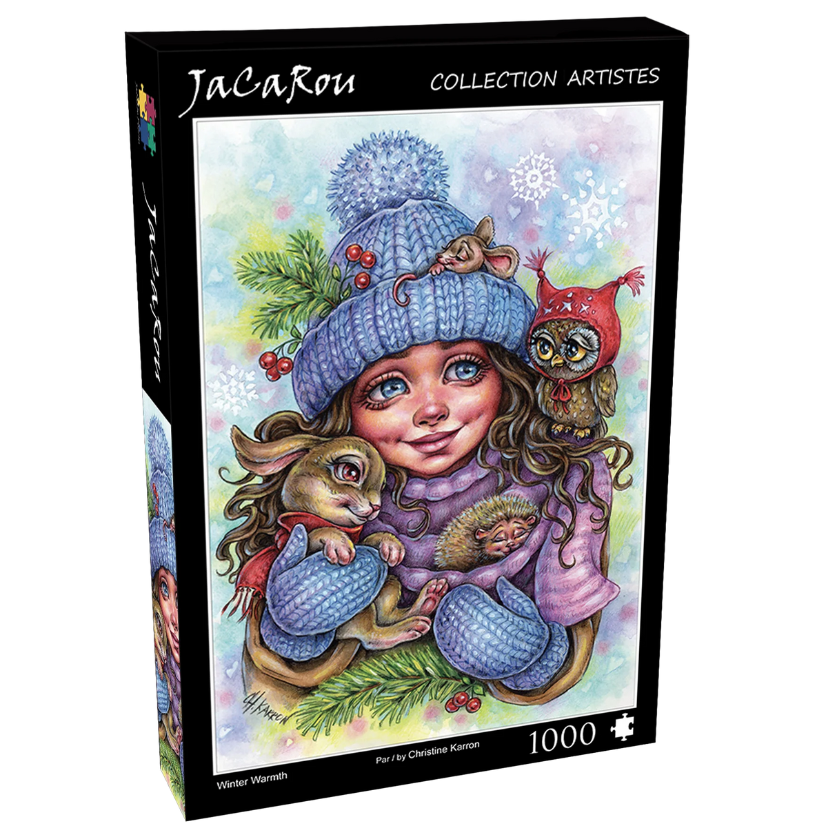 Winter Warmth 1000 piece puzzle by JaCaRou featuring Christine Karron’s artwork