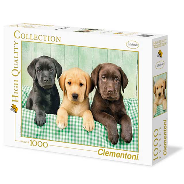 Three Labs - 1000 Piece Jigsaw Puzzle by Clementoni