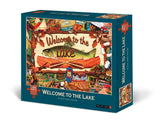 Welcome to the Lake 1000 piece puzzle featuring lake-themed collage