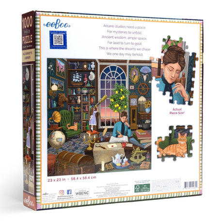 Alchemist's Library 1000 Piece Square Puzzle by eeBoo - eeBoo - Jigsaw Puzzles - The Puzzle Center - 